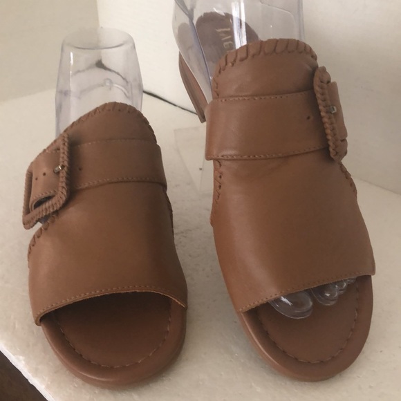 Jack Rogers | Shoes | Jack Rogers Izzie Leather Slide Made In Brazil Size  75 | Poshmark